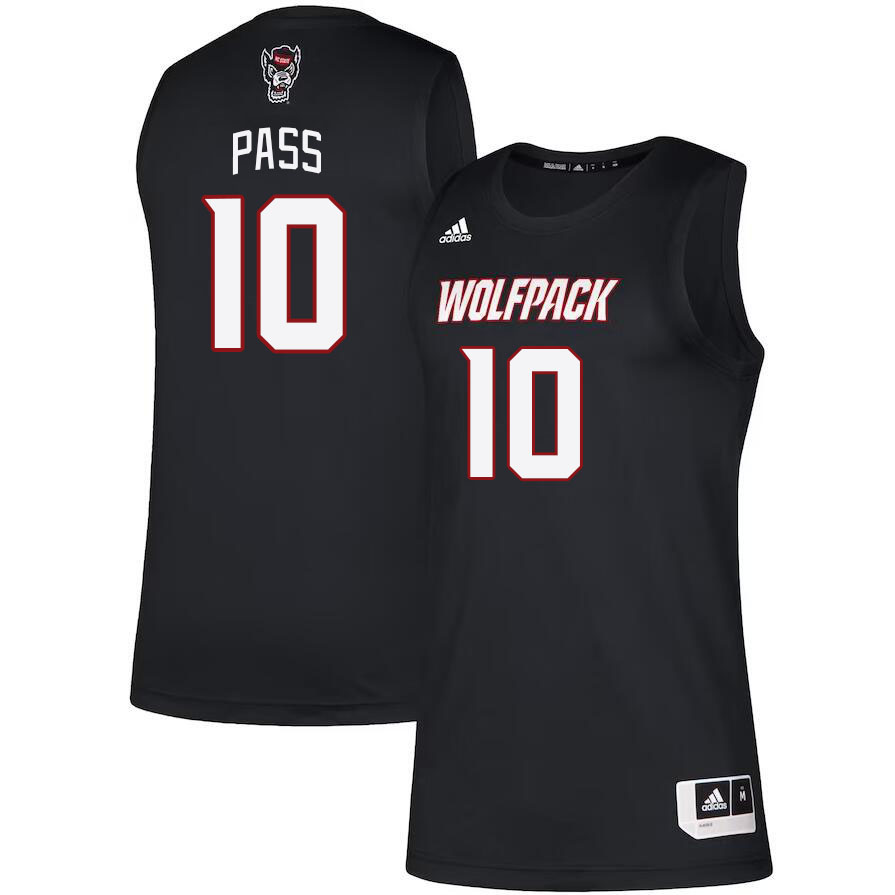 Men #10 Breon Pass NC State Wolfpack College Basketball Jerseys Stitched Sale-Black